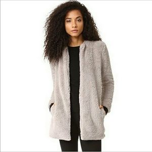 Gray faux fur jacket